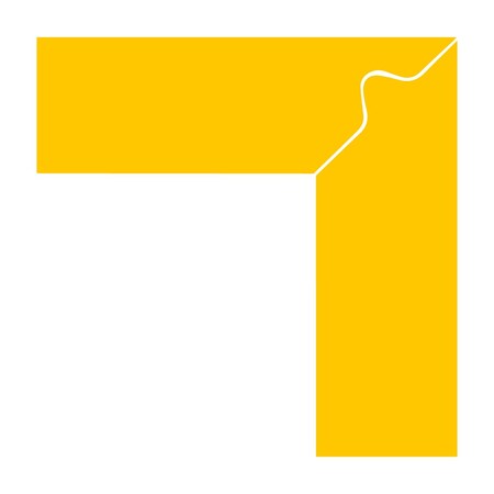 Superior Mark Floor Marking Corners, L Marker, 2in, Yellow IN-40-507